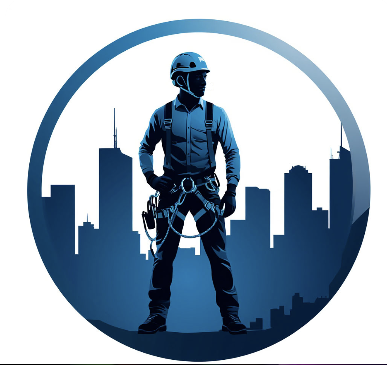 Промышленный альпинист за работой